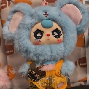 Blue and Pink Stuffed Animal Toy